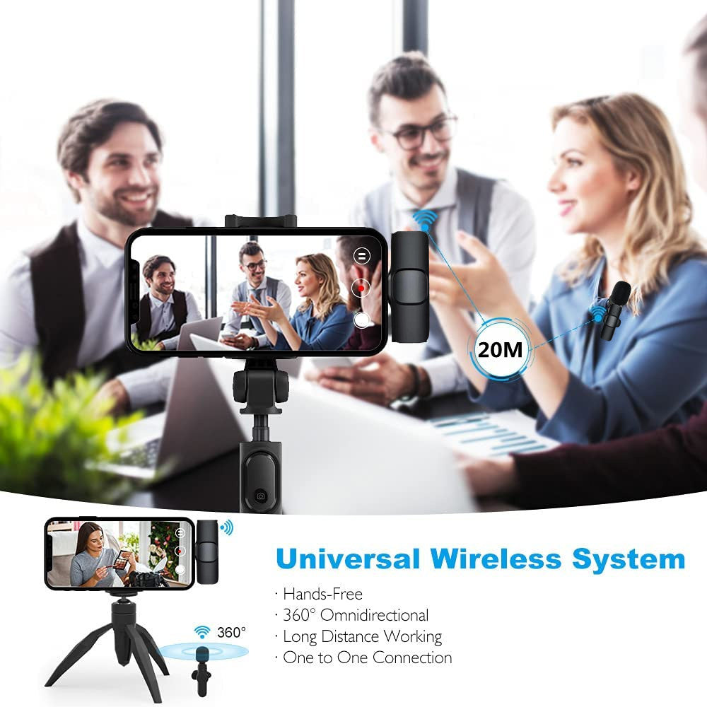 Wireless Microphone Portable Audio Video Recording