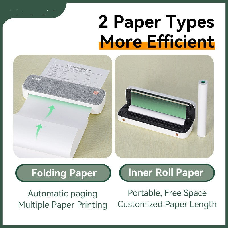 Mini A4 Printer Portable Ink-free Machine