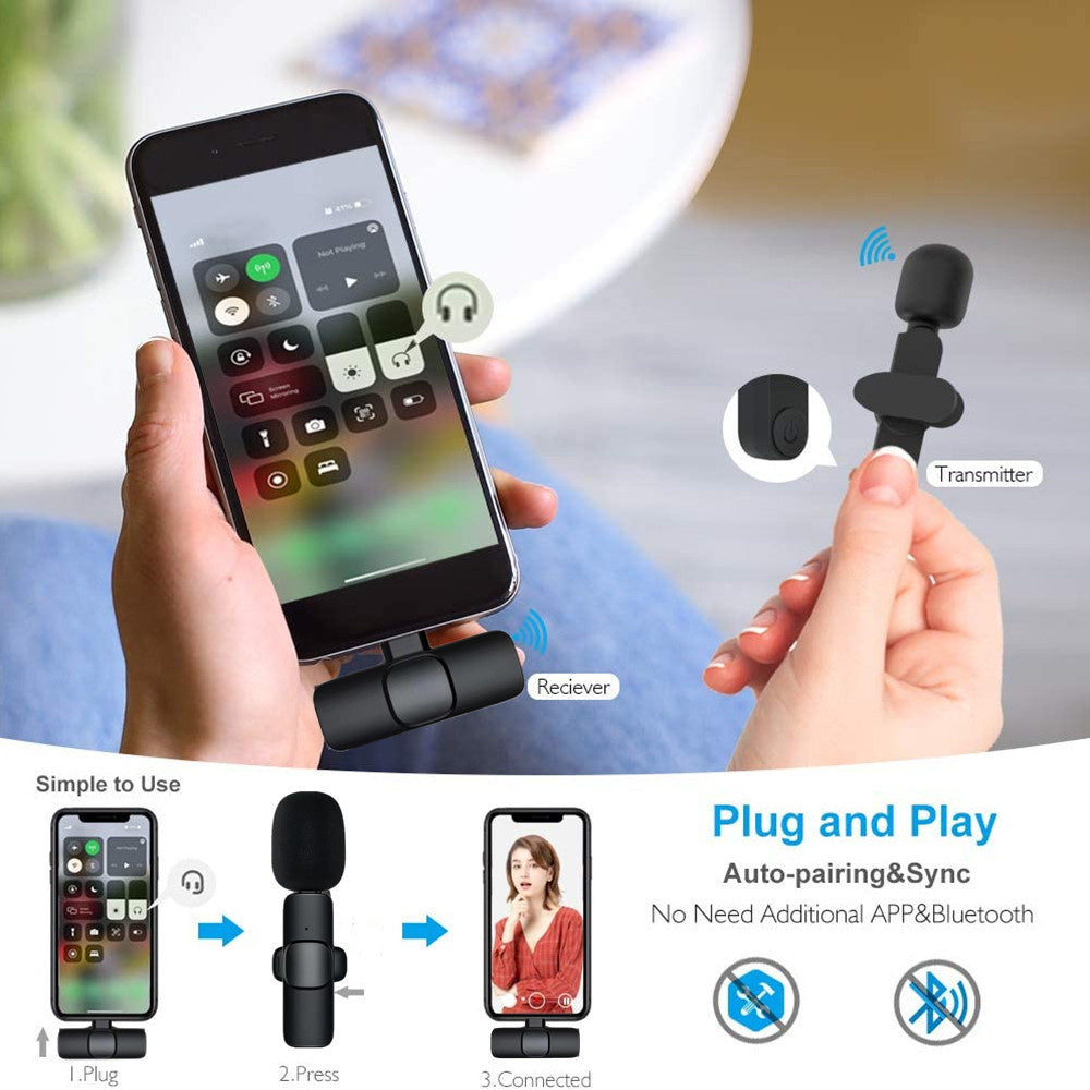 Wireless Microphone Portable Audio Video Recording