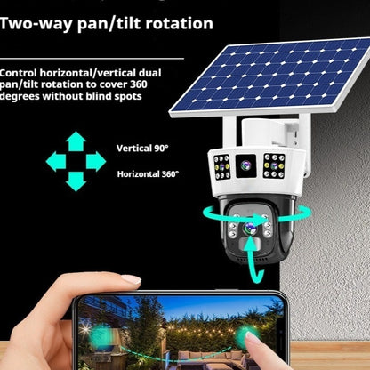 Three-Lenses Solar 4G Camera