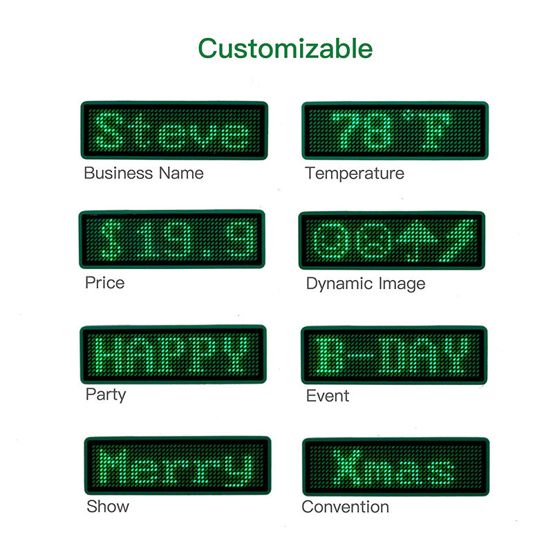 LED Word Badge Bluetooth