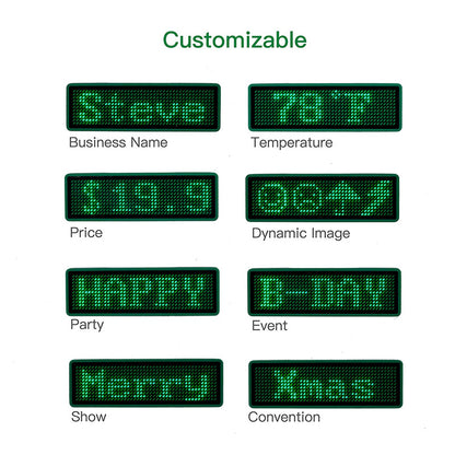 LED Word Badge Bluetooth